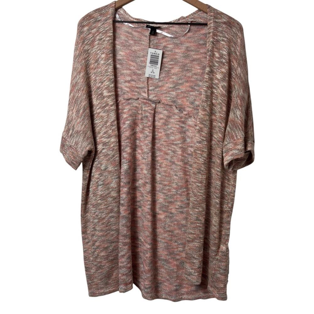 TORRID SPACE DYE HACCI PINK DOLMAN WOMEN PLUS SIZE 2X BRAND NEW WITH TAGS
